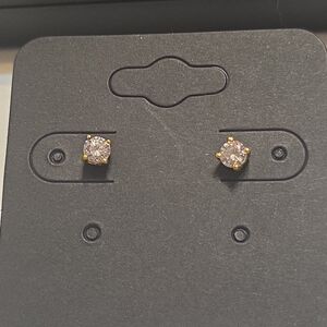 Elegant Gold and Silver Stud Earrings